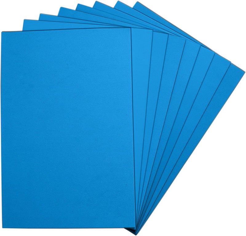 ACTIVITYYA Blue EVA Foam Sheets, 6 x 9 Inch, 2mm Thick – Foam Paper for DIY Arts and Crafts, School Projects, and More – 8 Pack - Image 1